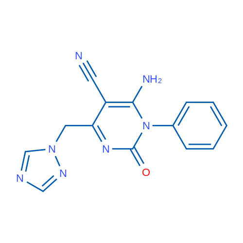 6-Amino-2-oxo-1-phenyl-4-[(1H-1,2,4-triazol-1-yl)methyl]-1,2-dihydropyrimidine-5-carbonitrile 1g