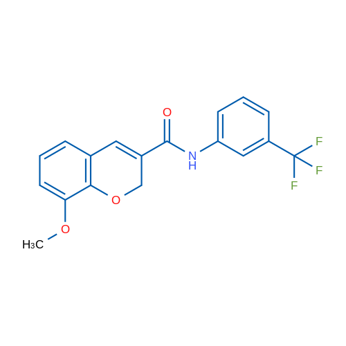8-Methoxy-N-[3-(trifluoromethyl)phenyl]-2H-chromene-3-carboxamide 1g