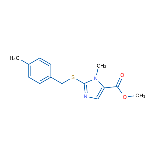 Methyl 1-methyl-2-{[(4-methylphenyl)methyl]sulfanyl}-1H-imidazole-5-carboxylate 1g