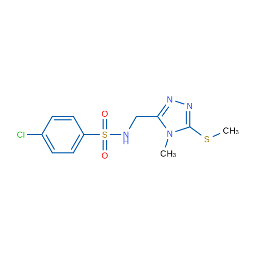 4-Chloro-N-{[4-methyl-5-(methylsulfanyl)-4H-1,2,4-triazol-3-yl]methyl}benzene-1-sulfonamide 1g