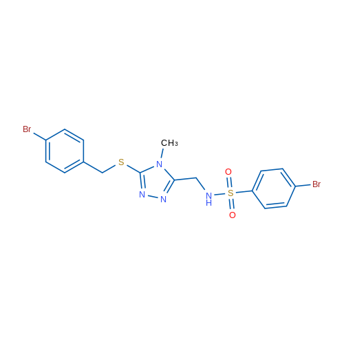 4-Bromo-N-[(5-{[(4-bromophenyl)methyl]sulfanyl}-4-methyl-4H-1,2,4-triazol-3-yl)methyl]benzene-1-sulfonamide 1g