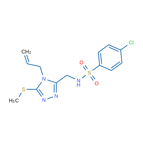 4-Chloro-N-{[5-(methylsulfanyl)-4-(prop-2-en-1-yl)-4H-1,2,4-triazol-3-yl]methyl}benzene-1-sulfonamide 1g