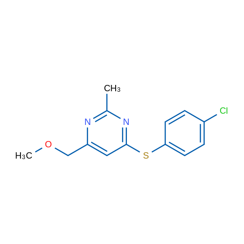 4-[(4-Chlorophenyl)sulfanyl]-6-(methoxymethyl)-2-methylpyrimidine 1g