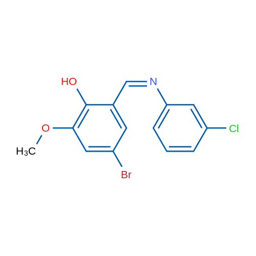 4-Bromo-2-[(1Z)-[(3-chlorophenyl)imino]methyl]-6-methoxyphenol 1g