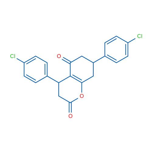 4,7-Bis(4-chlorophenyl)-3,4,5,6,7,8-hexahydro-2H-1-benzopyran-2,5-dione 1g