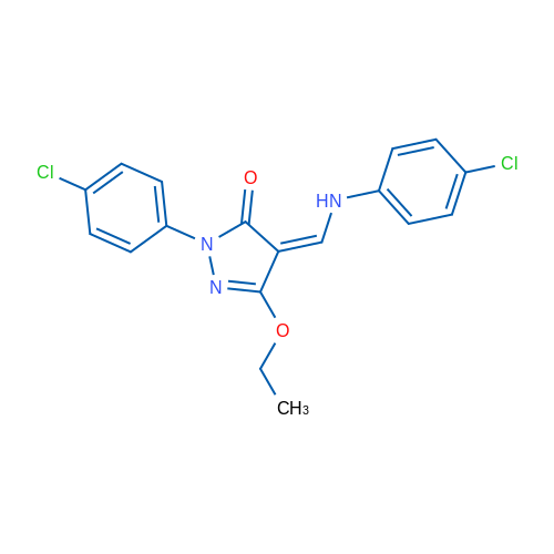 (4Z)-1-(4-Chlorophenyl)-4-{[(4-chlorophenyl)amino]methylidene}-3-ethoxy-4,5-dihydro-1H-pyrazol-5-one 1g