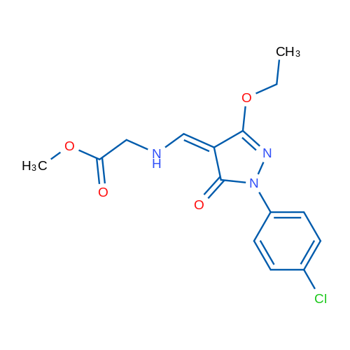 Methyl 2-({[(4Z)-1-(4-chlorophenyl)-3-ethoxy-5-oxo-4,5-dihydro-1H-pyrazol-4-ylidene]methyl}amino)acetate 1g