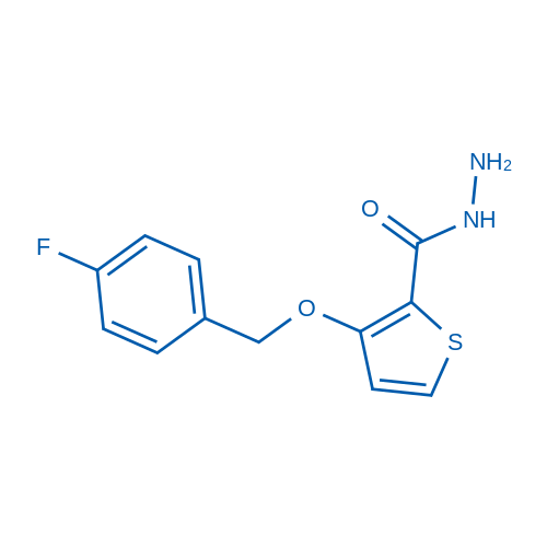 3-((4-Fluorobenzyl)oxy)thiophene-2-carbohydrazide 250mg