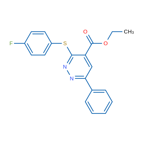 Ethyl 3-[(4-fluorophenyl)sulfanyl]-6-phenylpyridazine-4-carboxylate 1g