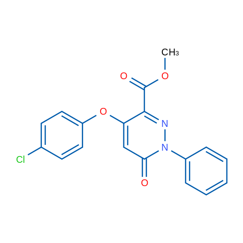 Methyl 4-(4-chlorophenoxy)-6-oxo-1-phenyl-1,6-dihydropyridazine-3-carboxylate 1g