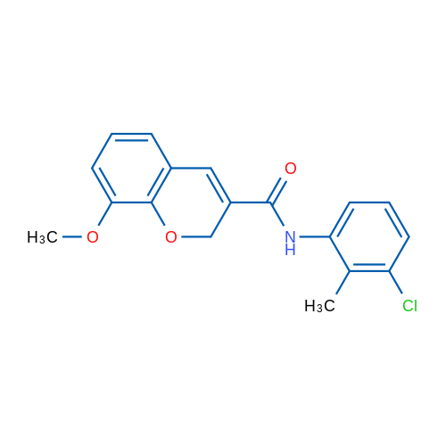 N-(3-Chloro-2-methylphenyl)-8-methoxy-2H-chromene-3-carboxamide 1g