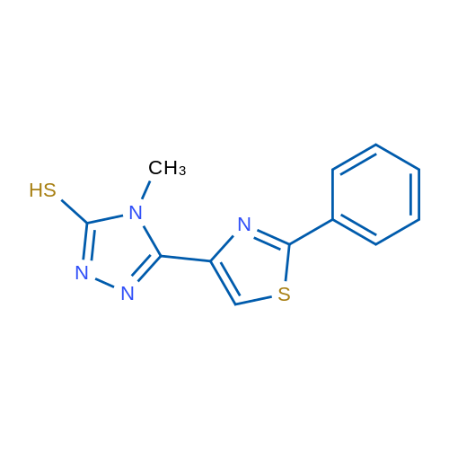 4-Methyl-5-(2-phenyl-1,3-thiazol-4-yl)-4H-1,2,4-triazole-3-thiol 1g