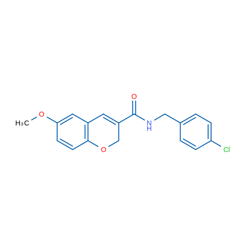 N-[(4-Chlorophenyl)methyl]-6-methoxy-2H-chromene-3-carboxamide 1g