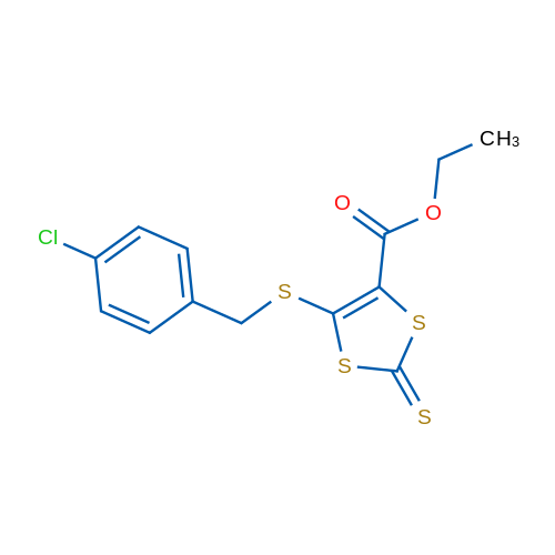 Ethyl 5-{[(4-chlorophenyl)methyl]sulfanyl}-2-sulfanylidene-2H-1,3-dithiole-4-carboxylate 1g