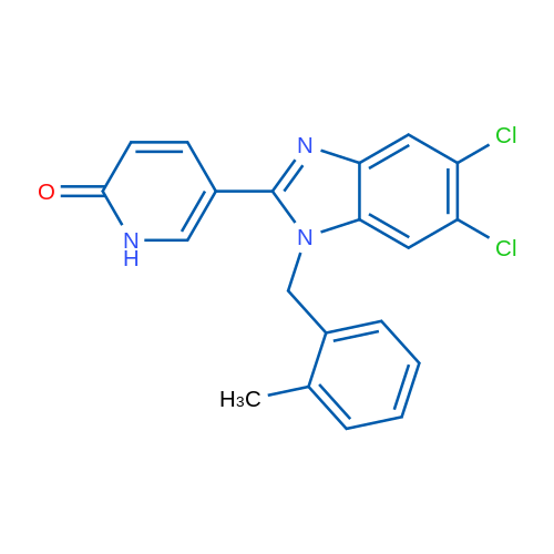 5-{5,6-dichloro-1-[(2-methylphenyl)methyl]-1H-1,3-benzodiazol-2-yl}-1,2-dihydropyridin-2-one 1g