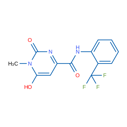 6-Hydroxy-1-methyl-2-oxo-N-[2-(trifluoromethyl)phenyl]-1,2-dihydropyrimidine-4-carboxamide 1g
