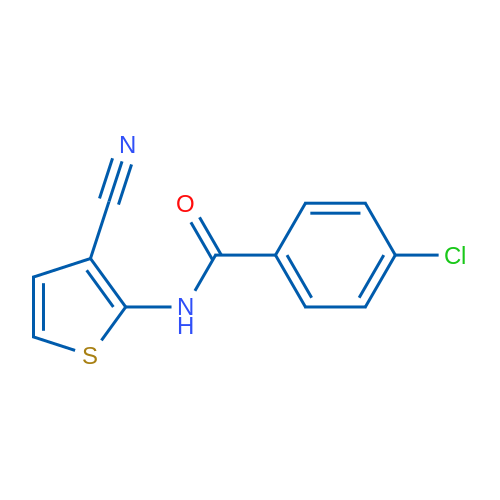 4-Chloro-N-(3-cyanothiophen-2-yl)benzamide 100mg