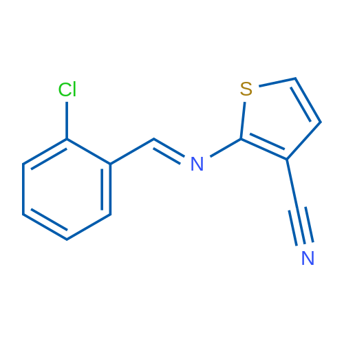 2-[(E)-[(2-Chlorophenyl)methylidene]amino]thiophene-3-carbonitrile 1g