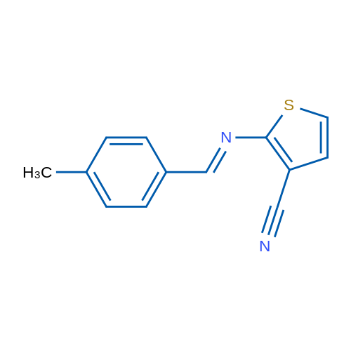 2-[(E)-[(4-Methylphenyl)methylidene]amino]thiophene-3-carbonitrile 1g