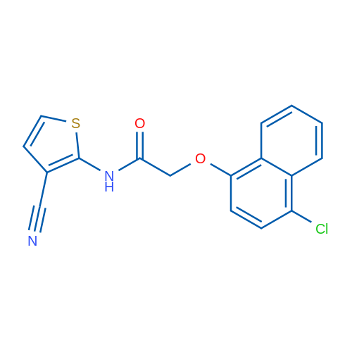 2-[(4-Chloronaphthalen-1-yl)oxy]-N-(3-cyanothiophen-2-yl)acetamide 1g