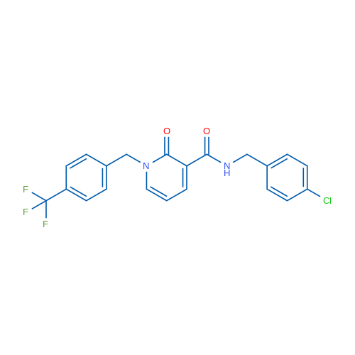 N-[(4-Chlorophenyl)methyl]-2-oxo-1-{[4-(trifluoromethyl)phenyl]methyl}-1,2-dihydropyridine-3-carboxamide 1g