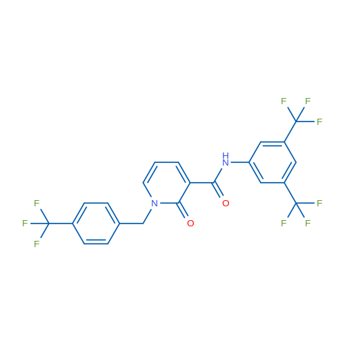 N-[3,5-Bis(trifluoromethyl)phenyl]-2-oxo-1-{[4-(trifluoromethyl)phenyl]methyl}-1,2-dihydropyridine-3-carboxamide 1g
