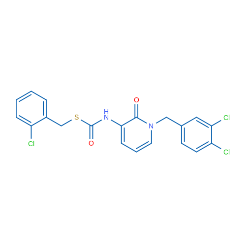 N-{1-[(3,4-dichlorophenyl)methyl]-2-oxo-1,2-dihydropyridin-3-yl}{[(2-chlorophenyl)methyl]sulfanyl}formamide 1g