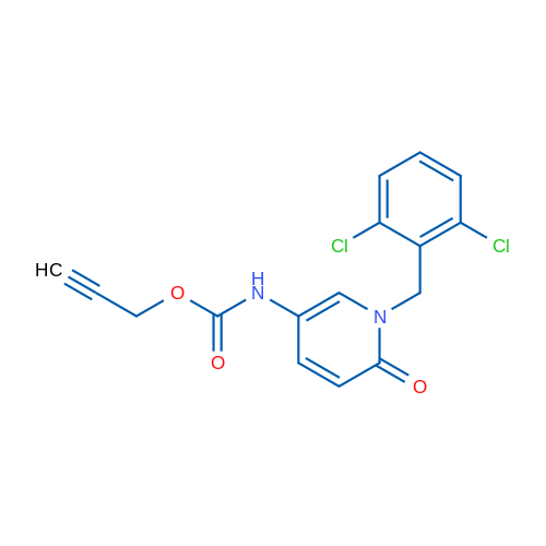 Prop-2-yn-1-yl N-{1-[(2,6-dichlorophenyl)methyl]-6-oxo-1,6-dihydropyridin-3-yl}carbamate 1g