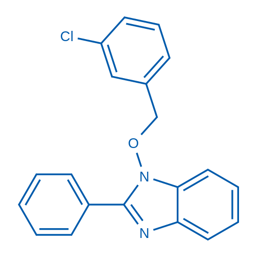 1-[(3-Chlorophenyl)methoxy]-2-phenyl-1H-1,3-benzodiazole 10mg