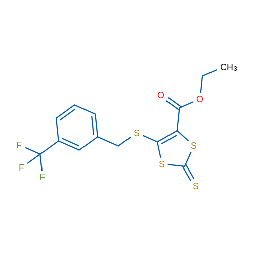 Ethyl 2-sulfanylidene-5-({[3-(trifluoromethyl)phenyl]methyl}sulfanyl)-2H-1,3-dithiole-4-carboxylate 1g