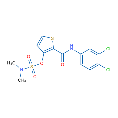 2-[(3,4-Dichlorophenyl)carbamoyl]thiophen-3-yl N,N-dimethylsulfamate 1g