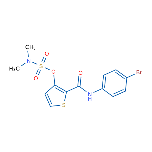 2-[(4-Bromophenyl)carbamoyl]thiophen-3-yl N,N-dimethylsulfamate 1g