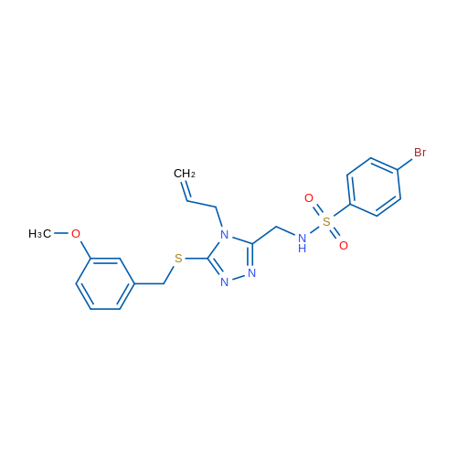 4-Bromo-N-[(5-{[(3-methoxyphenyl)methyl]sulfanyl}-4-(prop-2-en-1-yl)-4H-1,2,4-triazol-3-yl)methyl]benzene-1-sulfonamide 1g