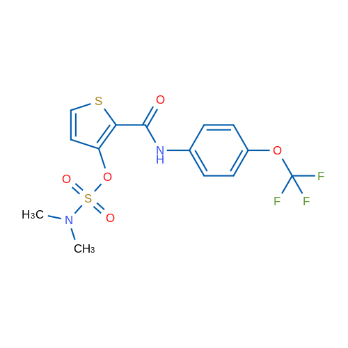 2-{[4-(trifluoromethoxy)phenyl]carbamoyl}thiophen-3-yl N,N-dimethylsulfamate 1g