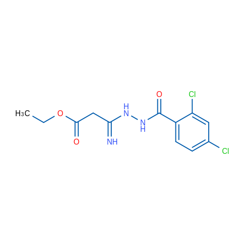 Ethyl 3-[(2,4-dichlorophenyl)formohydrazido]-3-iminopropanoate 1g