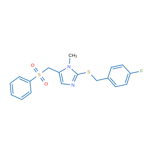 5-[(Benzenesulfonyl)methyl]-2-{[(4-fluorophenyl)methyl]sulfanyl}-1-methyl-1H-imidazole 1g