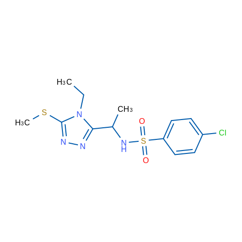 4-Chloro-N-{1-[4-ethyl-5-(methylsulfanyl)-4H-1,2,4-triazol-3-yl]ethyl}benzene-1-sulfonamide 1g