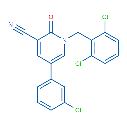 5-(3-Chlorophenyl)-1-[(2,6-dichlorophenyl)methyl]-2-oxo-1,2-dihydropyridine-3-carbonitrile 1g