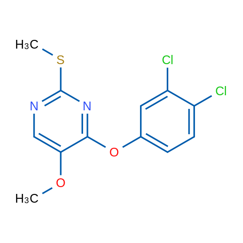 4-(3,4-Dichlorophenoxy)-5-methoxy-2-(methylsulfanyl)pyrimidine 1g
