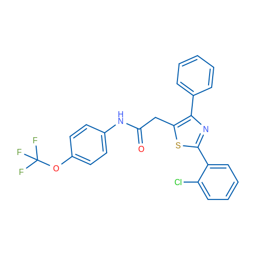 2-[2-(2-Chlorophenyl)-4-phenyl-1,3-thiazol-5-yl]-N-[4-(trifluoromethoxy)phenyl]acetamide 1g