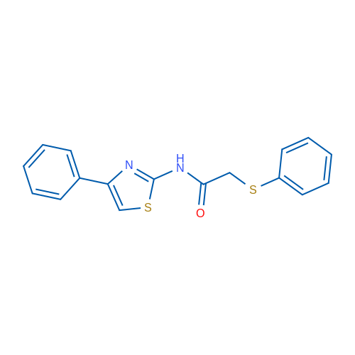 N-(4-Phenyl-1,3-thiazol-2-yl)-2-(phenylsulfanyl)acetamide 1g