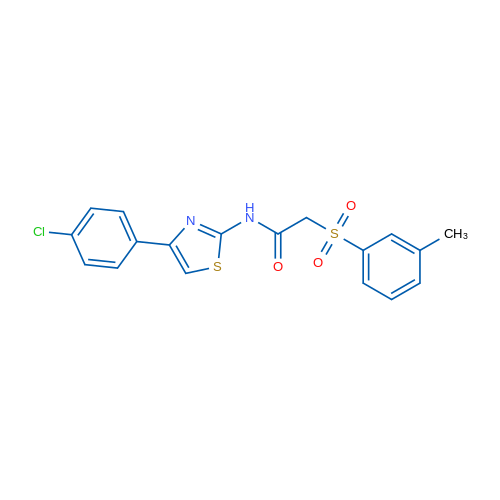 N-[4-(4-Chlorophenyl)-1,3-thiazol-2-yl]-2-(3-methylbenzenesulfonyl)acetamide 1g