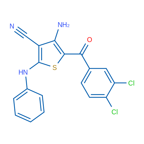 4-Amino-5-(3,4-dichlorobenzoyl)-2-(phenylamino)thiophene-3-carbonitrile 1g