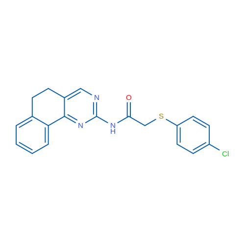 N-{5H,6H-benzo[h]quinazolin-2-yl}-2-[(4-chlorophenyl)sulfanyl]acetamide 1g