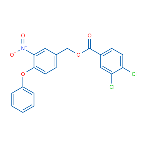 (3-Nitro-4-phenoxyphenyl)methyl 3,4-dichlorobenzoate 1g