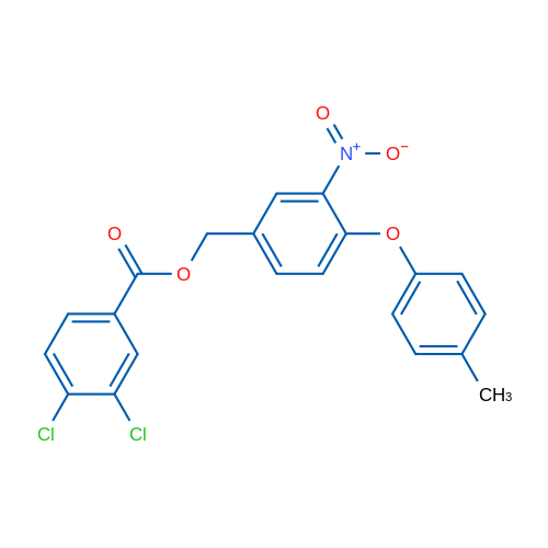[4-(4-Methylphenoxy)-3-nitrophenyl]methyl 3,4-dichlorobenzoate 1g