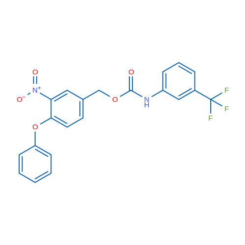 (3-Nitro-4-phenoxyphenyl)methyl N-[3-(trifluoromethyl)phenyl]carbamate 1g
