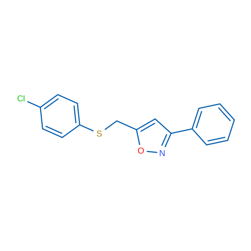 5-{[(4-chlorophenyl)sulfanyl]methyl}-3-phenyl-1,2-oxazole 1g
