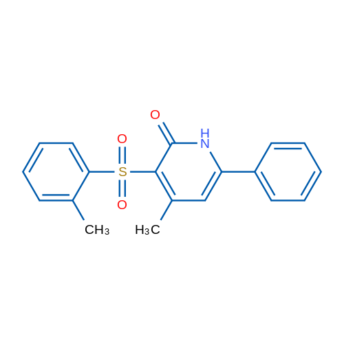4-Methyl-3-(2-methylbenzenesulfonyl)-6-phenyl-1,2-dihydropyridin-2-one 1g