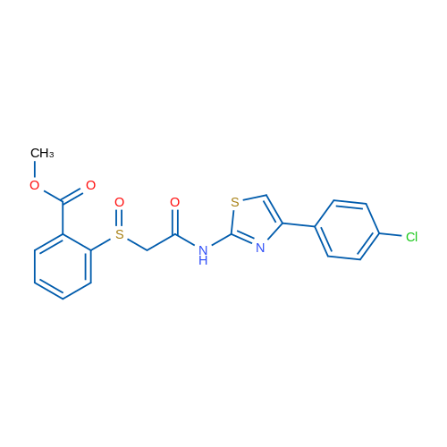 Methyl 2-({[4-(4-chlorophenyl)-1,3-thiazol-2-yl]carbamoyl}methanesulfinyl)benzoate 1g